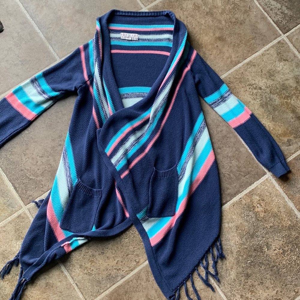 Pink republic shawl sweater size 10-12